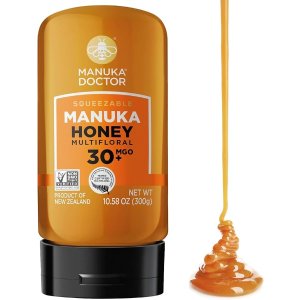 Manuka Doctor- MGO 30+ SQUEEZY Manuka Honey Multifloral, 100% Pure New Zealand Honey. Certified. Guaranteed. RAW. Non-GMO (300g)