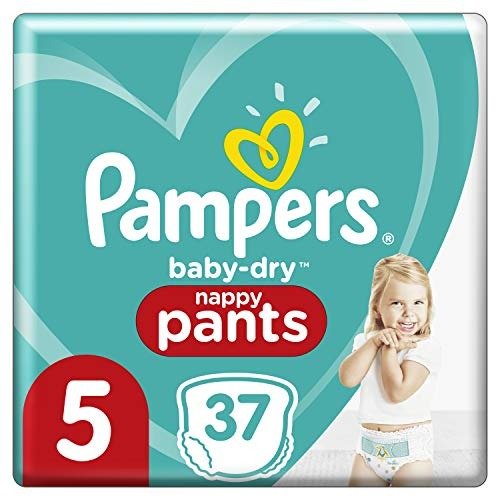 Pampers Baby Dry Nappy Pants (12kg to 17kg) Size 5 Walker, 37 count