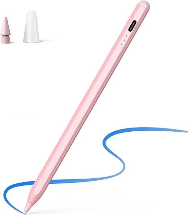 Stylus Pen for iPad with Palm Rejection, Active Pencil Compatible with (2018-2021) Apple iPad Pro (11/12.9 Inch),iPad Air 3rd/4th Gen,iPad 6/7/8th Gen,iPad Mini 5th Gen for Precise Writing/Drawing