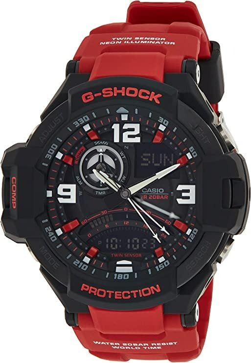 Casio G-Shock Red Gravity Defier Ga1000-4B 手表