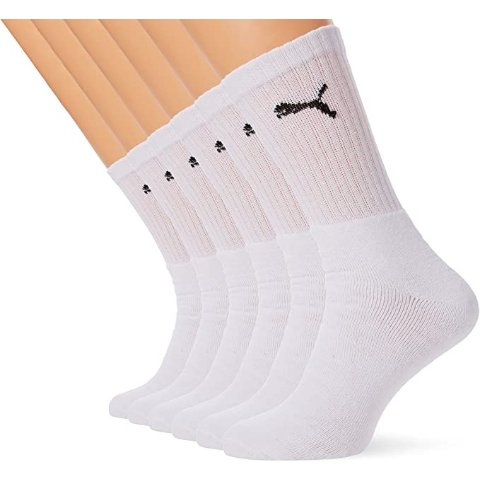 白色 6双运动长袜6双