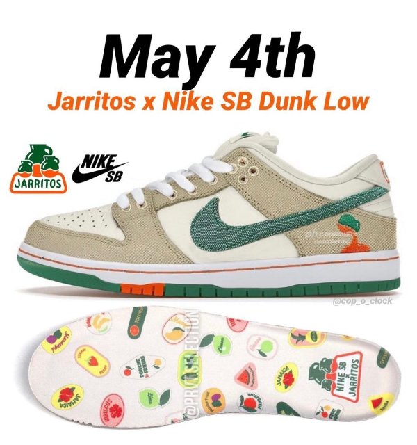 Nike (DE) SB Dunk Low x Jarritos® 联名款119.99 超值好货| 北美省钱快报