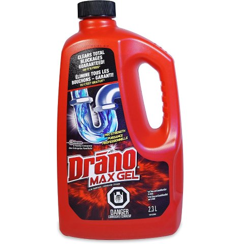 $8.78/大桶2.3L，能用多次！Drano Max  强力下水道疏通液2.3L 再也不怕掉头发啦