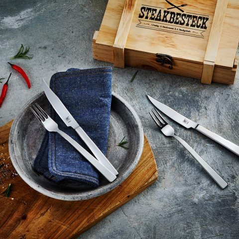 12件套折后€26.99 指导价€69Zwilling 双立人牛排餐具 附带精美木质礼盒 送人佳礼