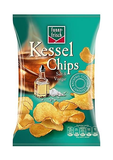 funny-frisch Kessel Chips Salt und Vinegar,10er Pack (10 x 120 g)