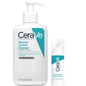 CeraVe 适乐肤水杨酸洁面+A醇精华套装 油痘肌看过来 抗痘抗老