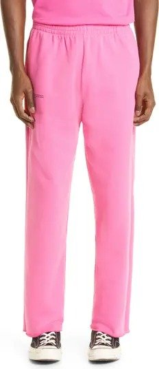 365 Unisex 玫粉色直筒卫裤