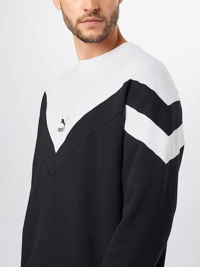 Sweatshirt 'Iconic' in schwarz / weiss
