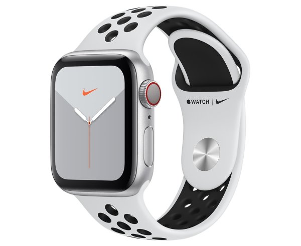 Watch Nike Series 5 (GPS), 40mm Silver Aluminium Case w/ Pure Platinum/Black Nike Sport Band