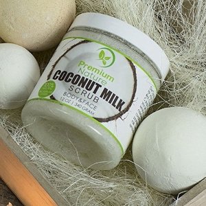 Premium Nature 100%纯天然椰奶去角质 脸部、身体磨砂膏