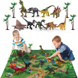 TEMI 恐龙玩具公仔活动垫  自带9种恐龙玩具
