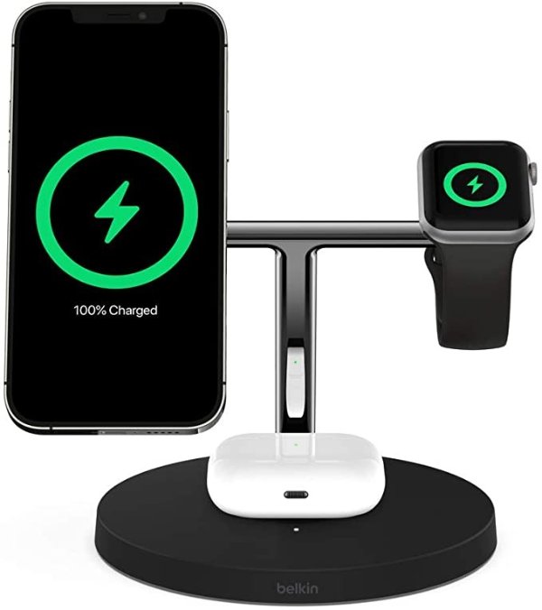 MagSafe 3-in-1 Wireless Charger, Black
