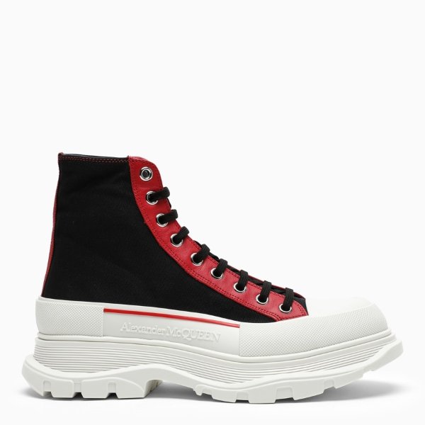 Black/red Tread Slick 厚底靴