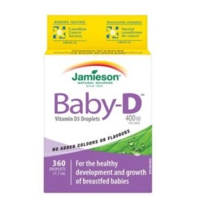 Jamieson Baby-D  婴儿维生素D3滴剂 400IU 360滴