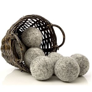 Kitchow 灰色可重复使用纯羊毛烘干球（8个）