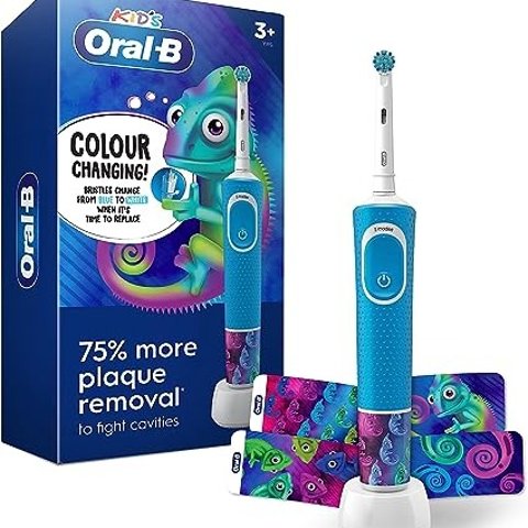 Oral-B 儿童变色电动牙刷 带敏感刷头 柔软刷毛 有消除牙斑菌
