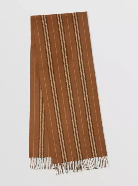 棕色条纹围巾