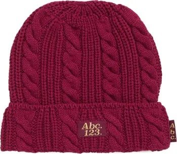 Abc. 123. 葡萄紫毛线帽