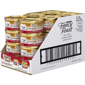 fancy feast订阅额外9折成年猫牛肉味罐头 24 Can, 24X85g