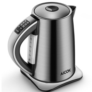 史低价：Aicok 1.7升 不锈钢6档控温电热水壶