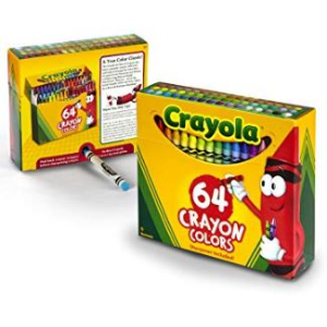 Crayola 64色彩色蜡笔，学童必备~