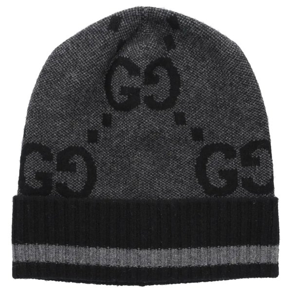 GG logo毛线帽 