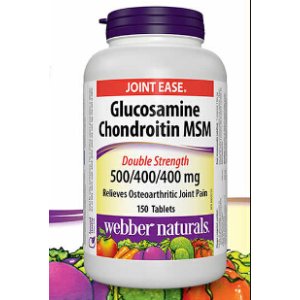 Webber Naturals Glucosamine Chondroitin MSM 骨胶原120粒