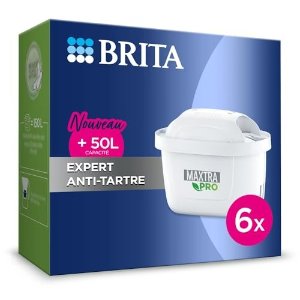 Brita防垢功效提高了50%，还能滤氯、某些金属等原装Pro滤芯 6个