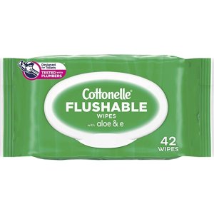 Cottonelle更呵护含VE+芦荟精华 需要使用$1优惠可冲湿厕纸42张