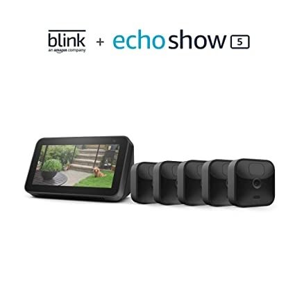 Blink 室外防风雨摄像头5个装 +2代 Echo Show 5 