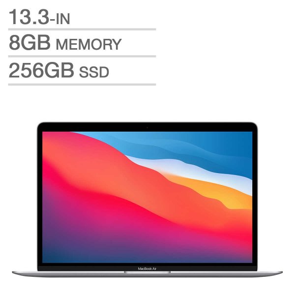 MacBook Air 13 in., M1 Chip, 8 GB RAM, 256 GB SSD, Silver MacBook