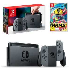 史低价：Nintendo Switch 人气游戏机+Arms Bundle套盒热卖