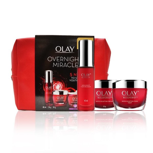 Olay Overnight Miracle Regenerist Gift Pack ( Miracle Boost Youth Pre-Essence 40ml & Micro Sculpting