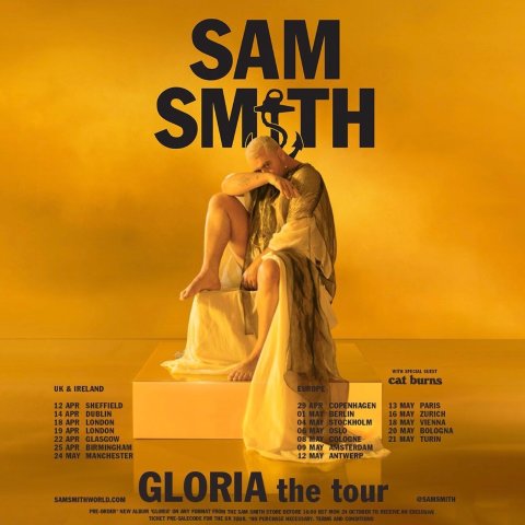 多伦多站8月11日，售票中Sam Smith 萨姆全球巡演北美站 多伦多/纽约/洛杉矶/迈阿密20+场次