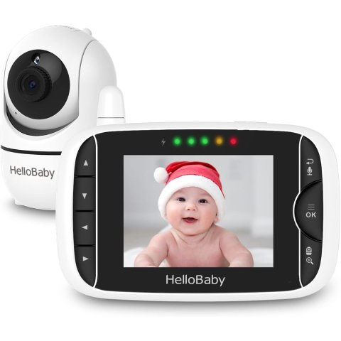 Amazon春季大促🌸：HelloBaby 视频婴儿监视器，带摄像头远程云台变焦