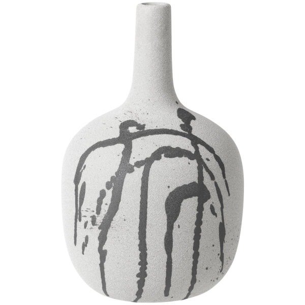 Splash Bottle Ceramic 花瓶 - Grey and White - 30cm