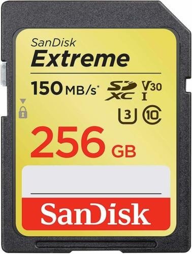 SD Card 256GB SDXC Extreme 150MB/s 相机存储