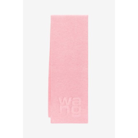 粉色徽标围巾