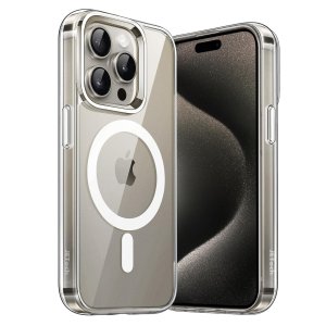 JETech 钢化膜/保护套折扣 - iPhone 15 Pro 磁吸透明壳$11