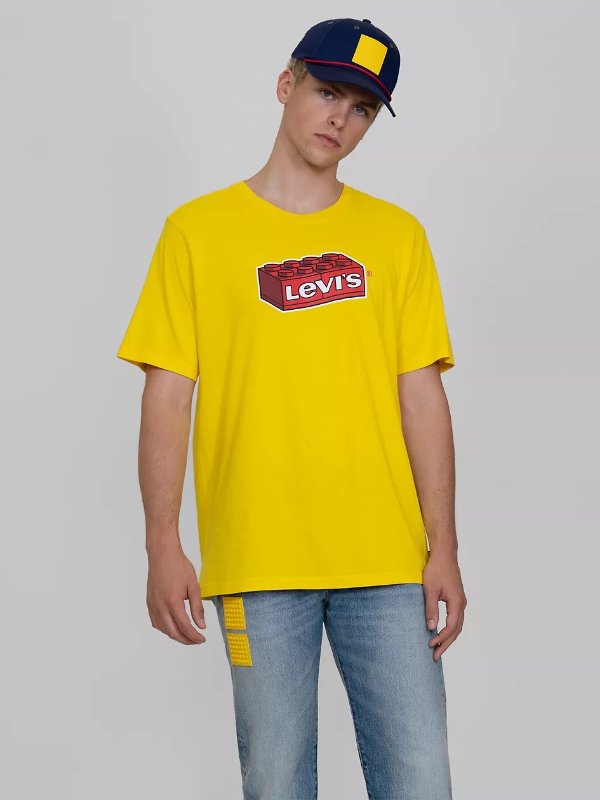 黄色logoT恤