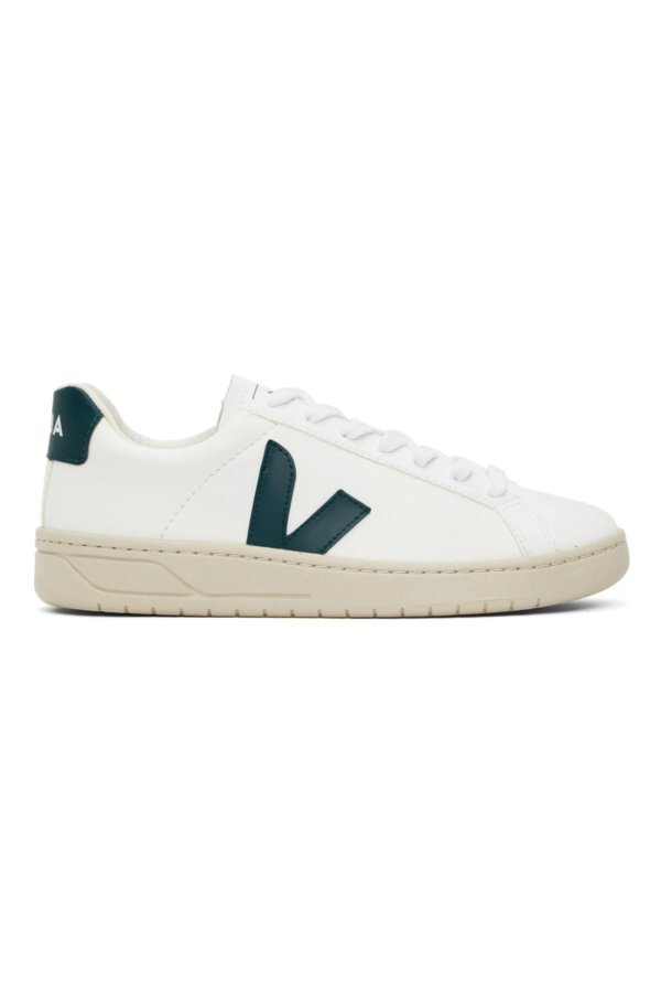 White & Green Urca Vegan Sneakers