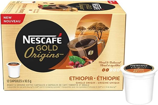 NESCAFE Gold Origins Ethiopia咖啡胶囊, 12 x 10.5g