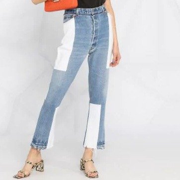 panelled cropped jeans | RE/DONE | Eraldo.com