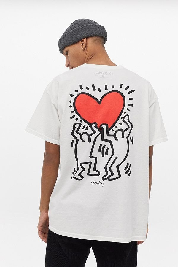 Urban Renewal Inspired By Vintage – Langarmeliges T-Shirt von Keith Haring