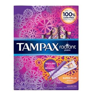 Tampax Radiant 导管卫生棉条（超大量） 16支装