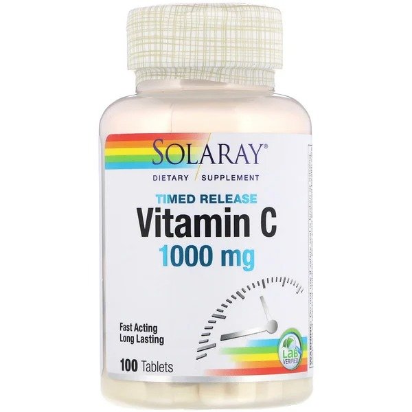 Solaray, Vitamin C, 100片