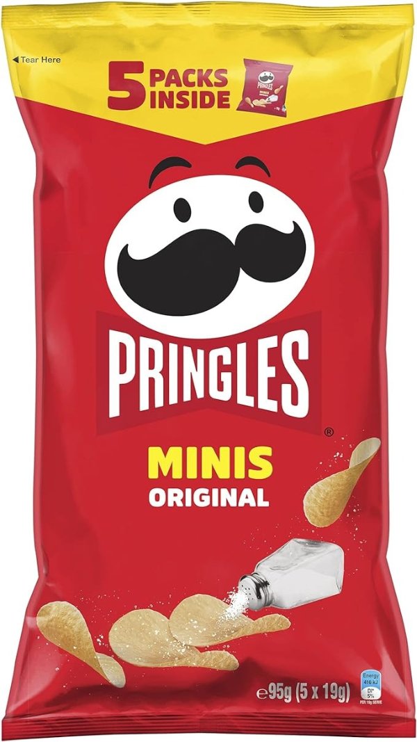 Pringles Minis 薯片, 5 Pack (5 x 19g)