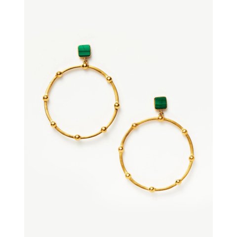 Hot Rox Multi Gemstone Medium Hoop Earrings 多宝石彩色环形