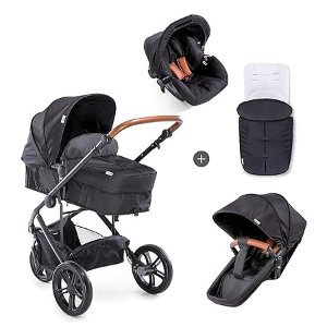 hauck婴儿篮，安全座椅，包括腿套，大轮婴儿车组合婴儿车