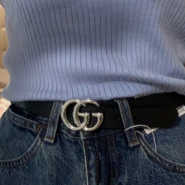 双G银扣腰带